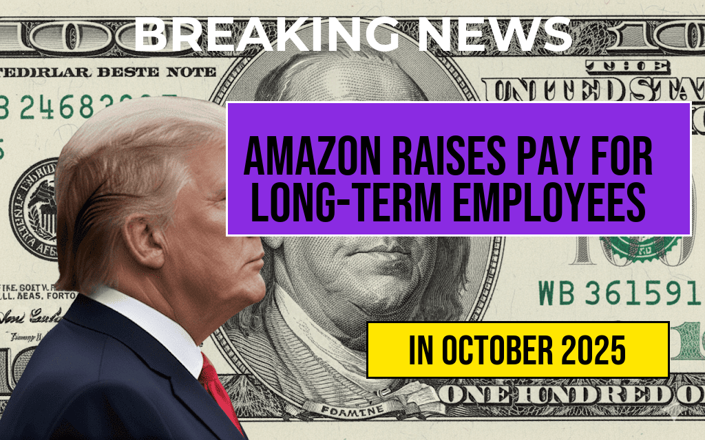 Amazon Increases Pay by $1.90 per Hour for Long-Term Employees This Month
